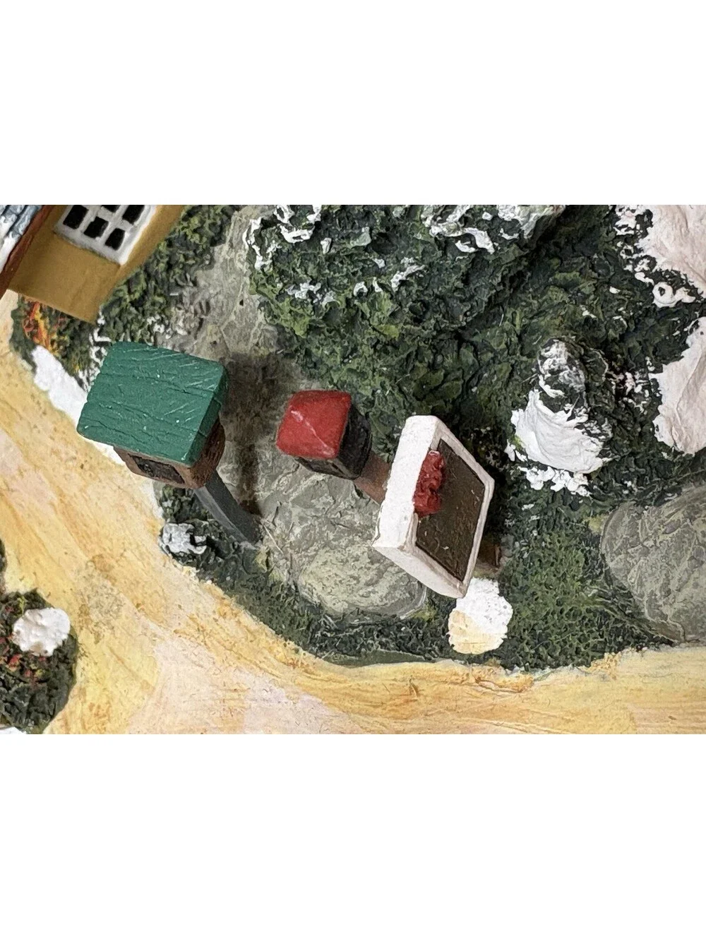 Vintage Simson Giftware Christmas Village Lighted Display Removable Houses